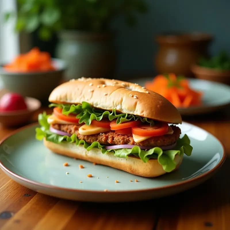 Banh Mi Vegano con Leche de Coco y Zanahoria: Receta Vietnamita en Sandwich Crujiente
