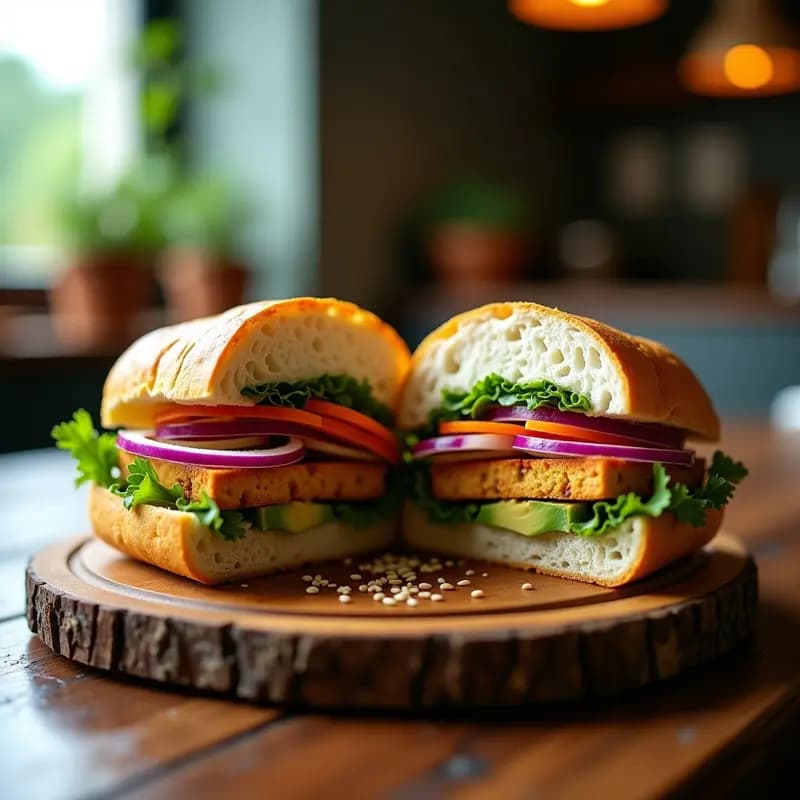 Bánh Mì Vegano de Tofu Marinado y Vegetales Encurtidos: Receta Vietnamita Crujiente en 25 Minutos