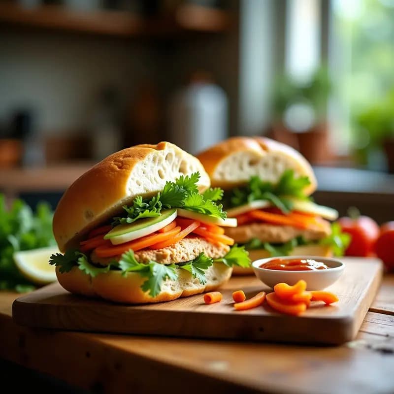 Bánh Mì Vietnamita con Paté y Encuridos: Bocadillo cRápido y Fresco