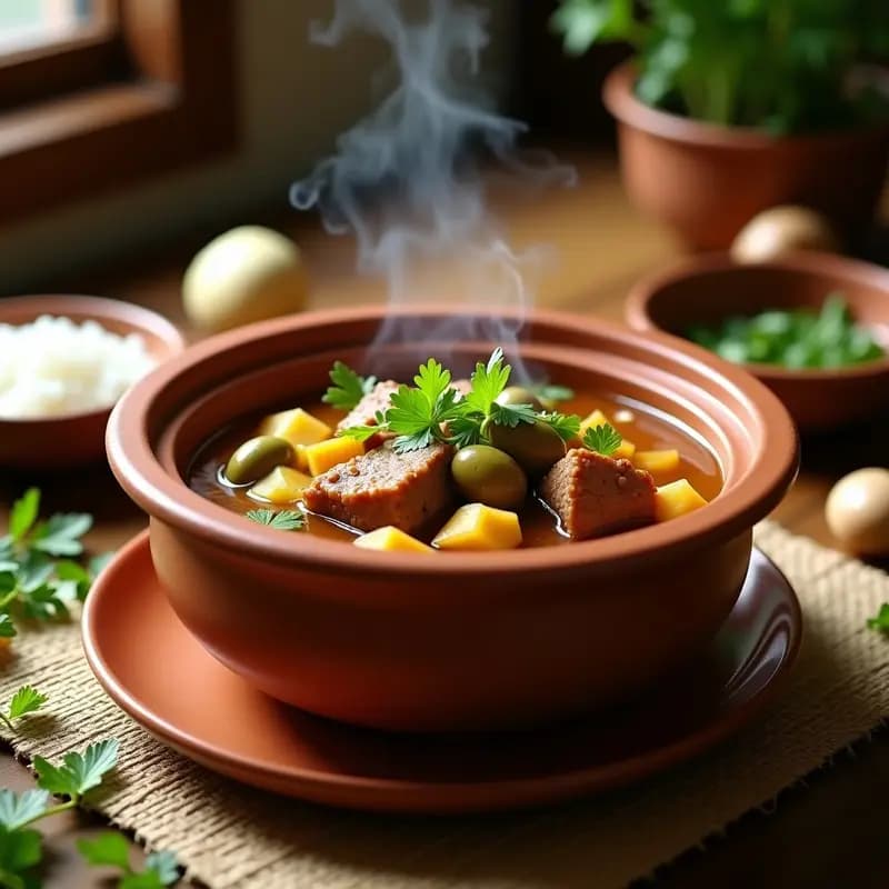 Banimateda de Carita de Cerdo y Yuquitas: Receta Puertorriqueña en Olla de Barro