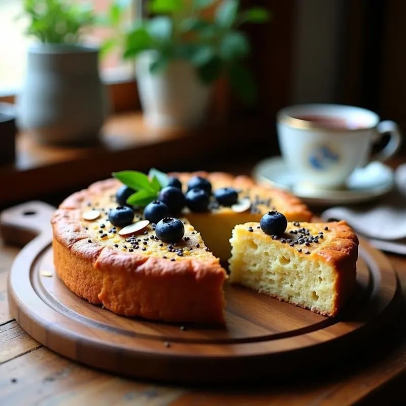Bannock Escocés con Arándanos y Semillas de Chía: Desayuno Británico Sin Harina
