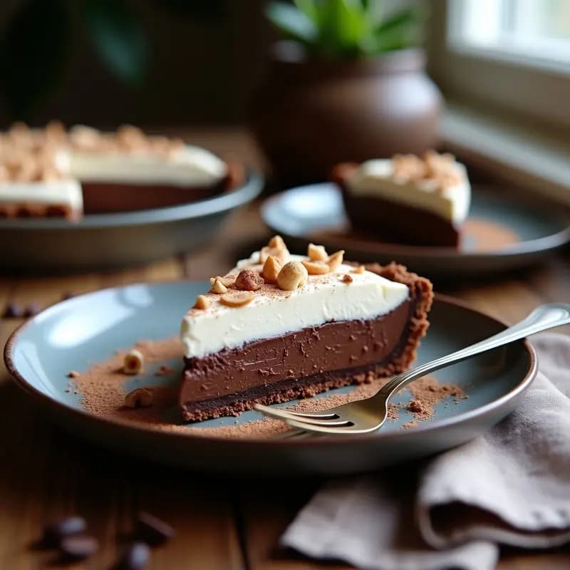 Banoffee Pie de Chocolate: Postre Inglés Vegano con Base de Fechas y Cacao