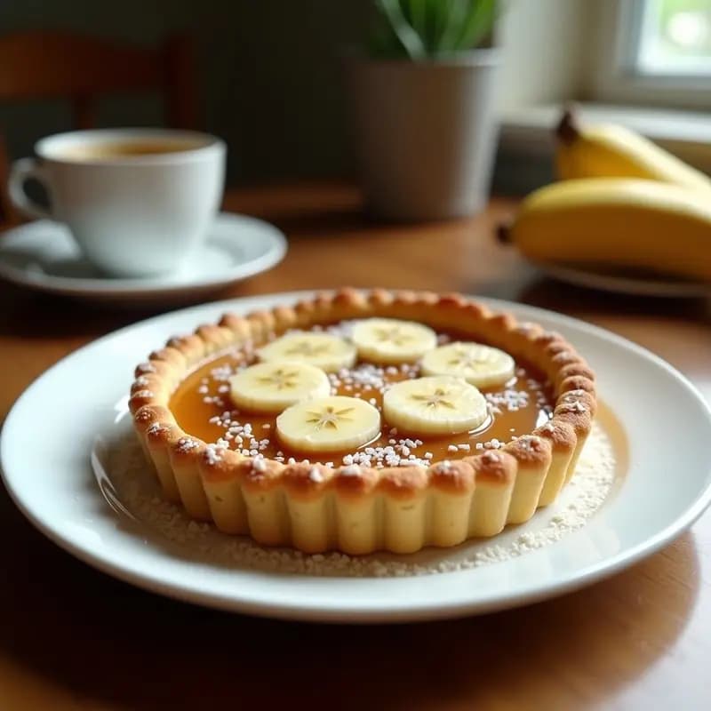 Banoffee Pie Vegano: Tarta Británica de Plátano, Caramelo y Crema de Coco