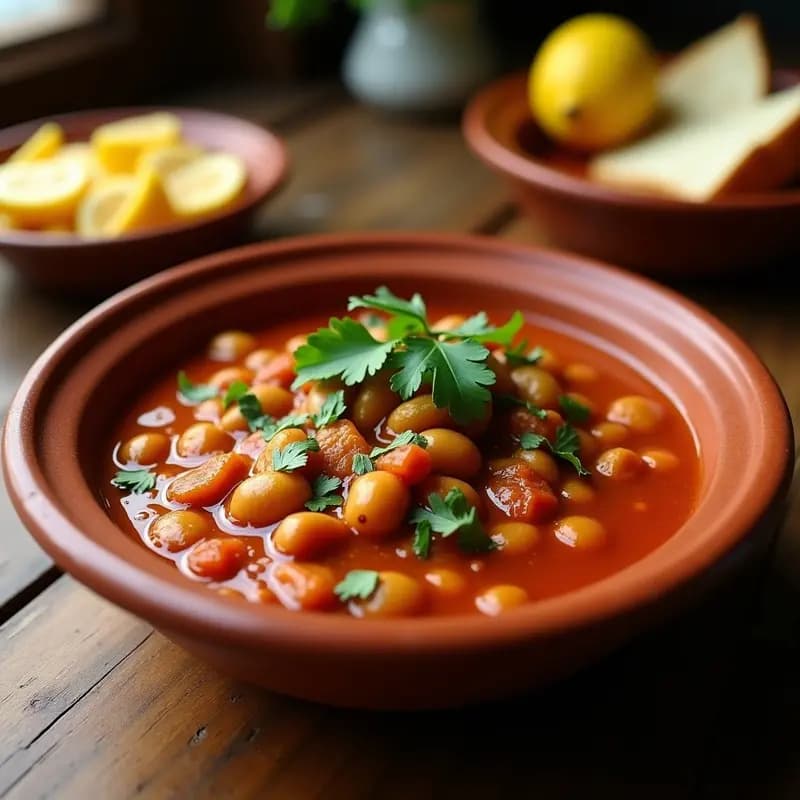 Banzas Marroquíes con Tomate y Comino: Receta de Habas en Olla Exprés
