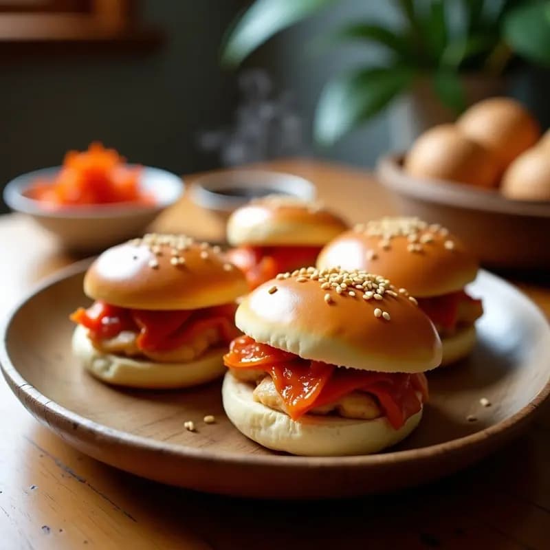 Bao Bun de Pollo y Kimchi: Receta China en Airfryer con Fermentados