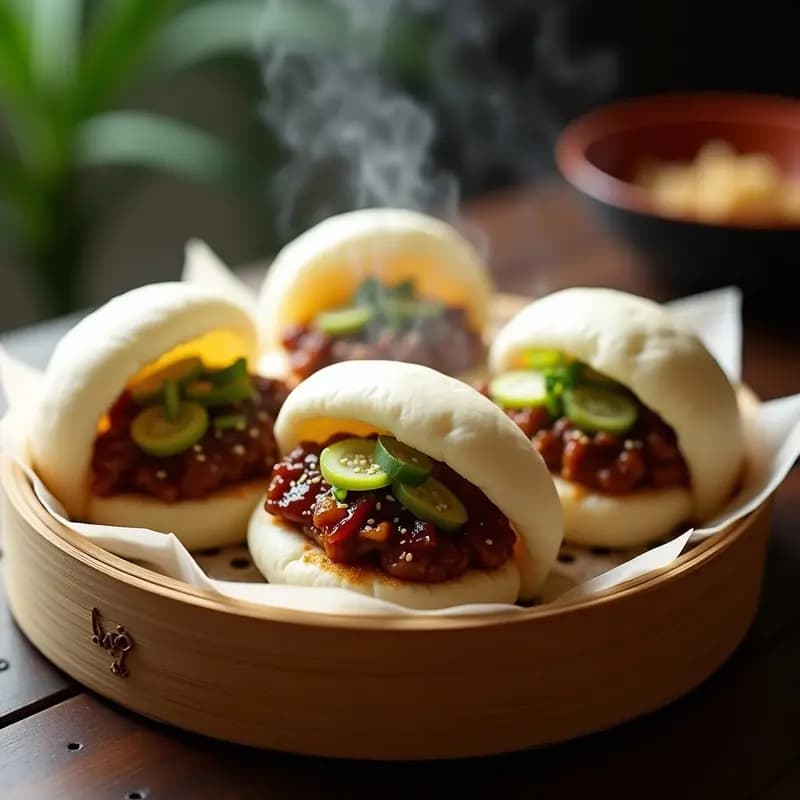 Bao Buns Rellenos de Cerdo BBQ: Receta China para Impresionar en Casa