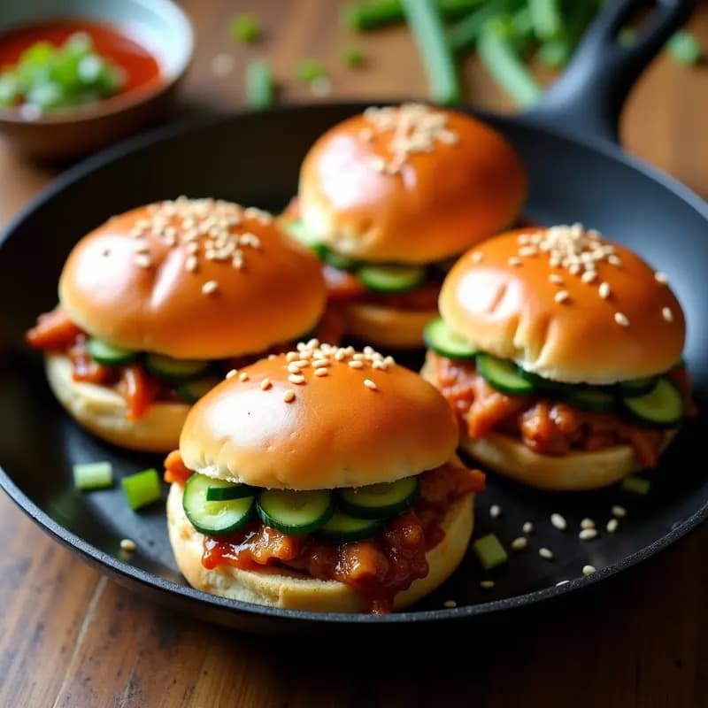 Bao Buns de Cerdo BBQ y Pepino: Receta China en Sartén Rapida