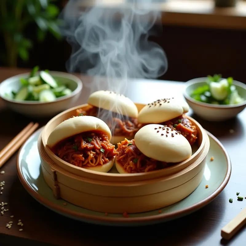 Bao Buns de Jackfruit al BBQ con Ensalada de Pepino: Receta China Vegana y Jugosa