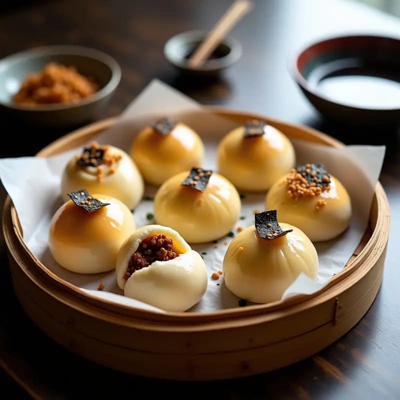 Bao Buns Japoneses Rellenos de Cerdo al Vapor: Receta Tradicional en 1 Hora