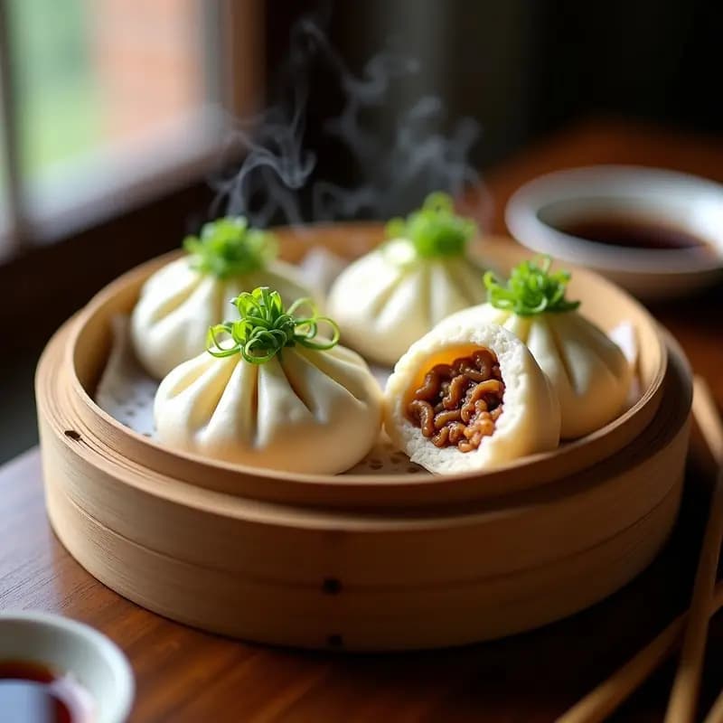 Bao Buns de Pan de Arroz Rellenos de Patito Pekín: Receta China Sin Gluten