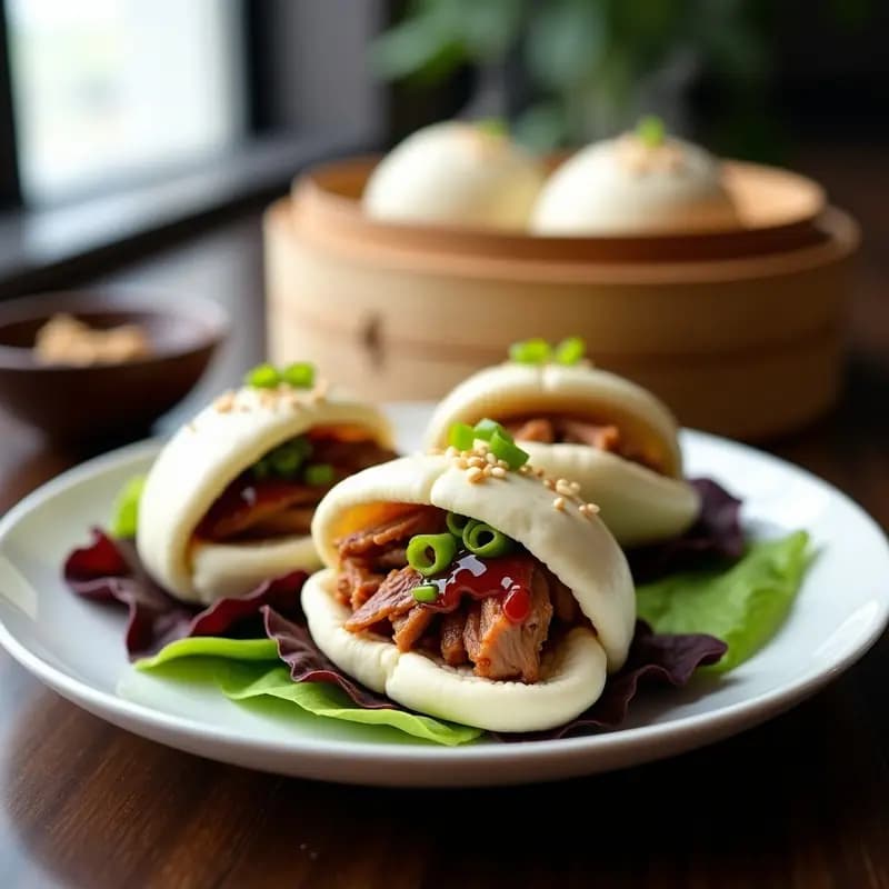 Bao Buns Rellenos de Patito Peking y Hoisin: Receta China Gourmet en 30 Minutos