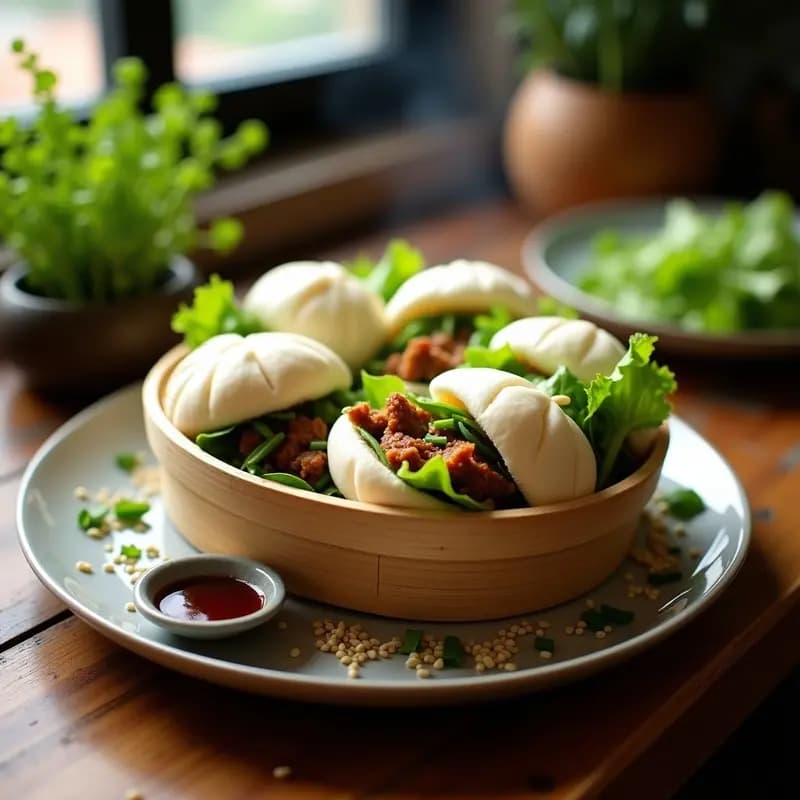 Bao Buns Rellenos de Pato Pekín y Hoisin: Receta China de Street Food en Casa