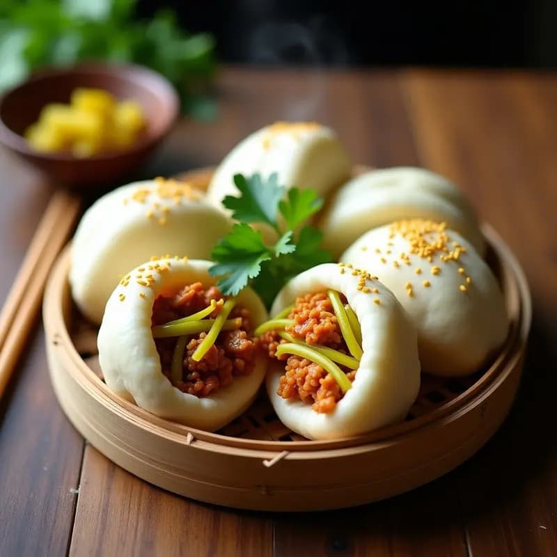 Bao Buns Veganos de Jackfruit y Encurtidos: Receta China con Toque Dulce