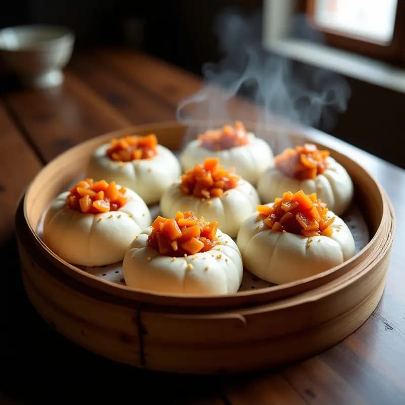 Bao de Cerdo Agridulce Relleno de Kimchi: Receta China Fusion en 30 Minutos