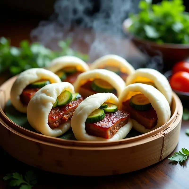 Bao de Cerdo Asado y Encurtidos de Pepino: Receta China al Vapor y Jugosa en 30 Minutos