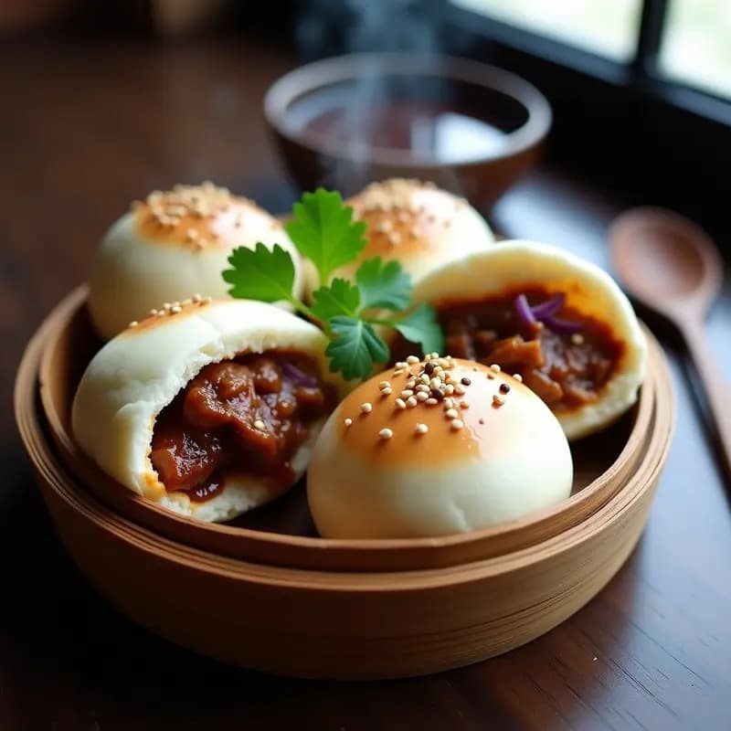 Bao de Cerdo Asado y Salsa Hoisin: Recetas Chinas en Vapor con Toque Dulce