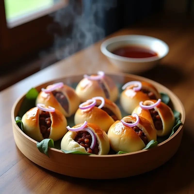 Bao de Cerdo Desmenuzado con Salsa Barbacoa: Receta China al Vapor y Jugosa