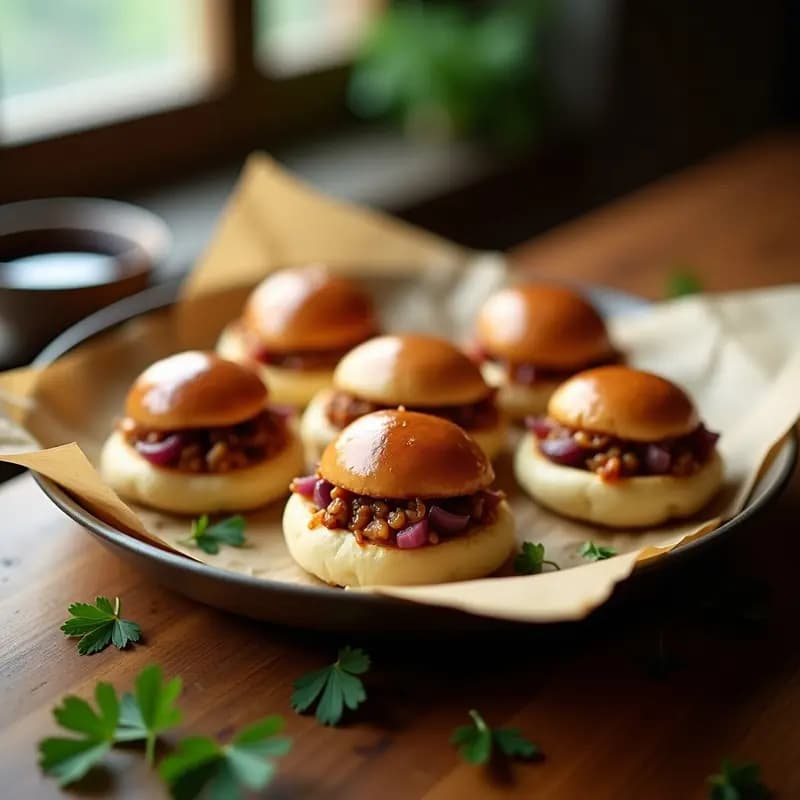 Bao de Cerdo Desmenuzado y Cebollas Caramelizadas: Bollos al Vapor Chinos en Airfryer