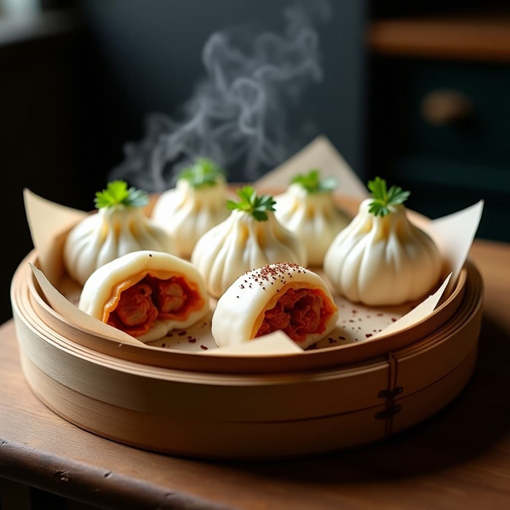 Bao de Cerdo Desmenuzado y Kimchi: Receta China en Vapor con Toque Picante