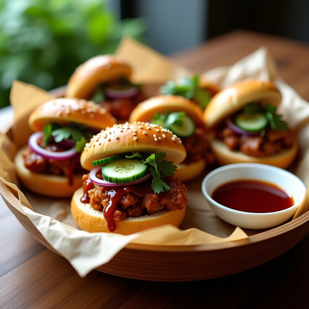 Bao de Cerdo Pulled con Salsa Hoisin y Pepino: Receta China en Airfryer