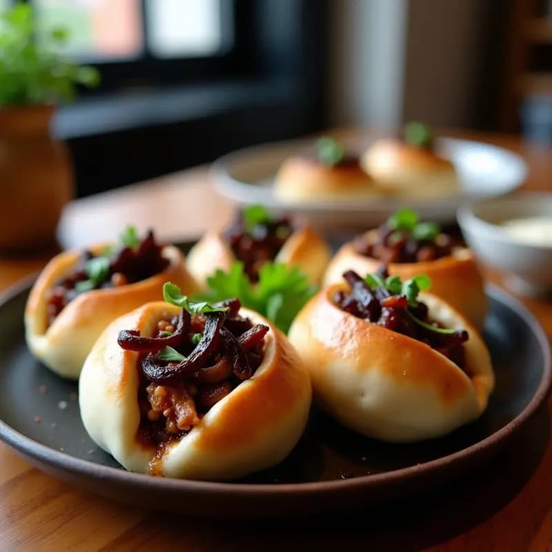 Bao de Cerdo al Vapor con Pan de Mantequilla Negra: Receta Chino-Taiwanesa en Airfryer