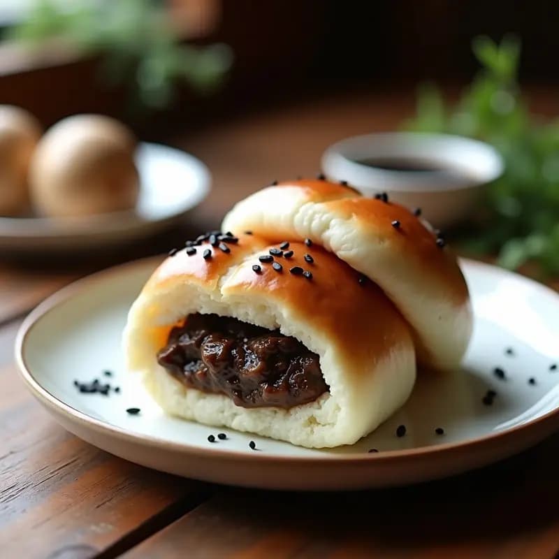 Bao Relleno de Paté de Hongos Shiitake y Trufa Negra: Receta China de Lujo en Airfryer