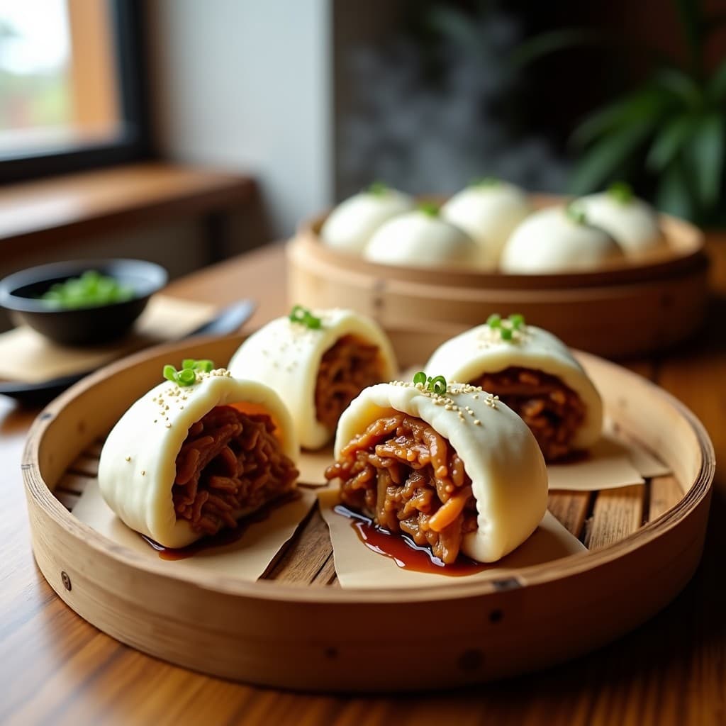 Bao de Jackfruit Desmenuzado y Salsa Teriyaki: Receta Vegana al Vapor con Toque Japonés