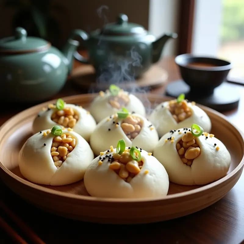 Bao de Pollo y Cacahuetes: Receta China al Vapor con Toque de Sésamo en Thermomix
