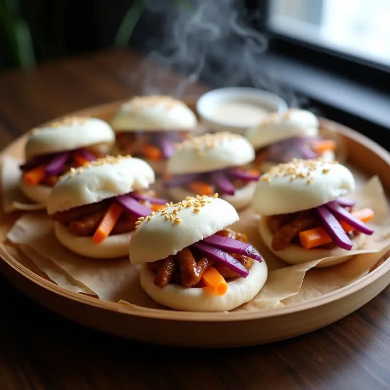 Bao de Pollo Teriyaki y Encurtidos: Receta China al Vapor con Sabor Umami