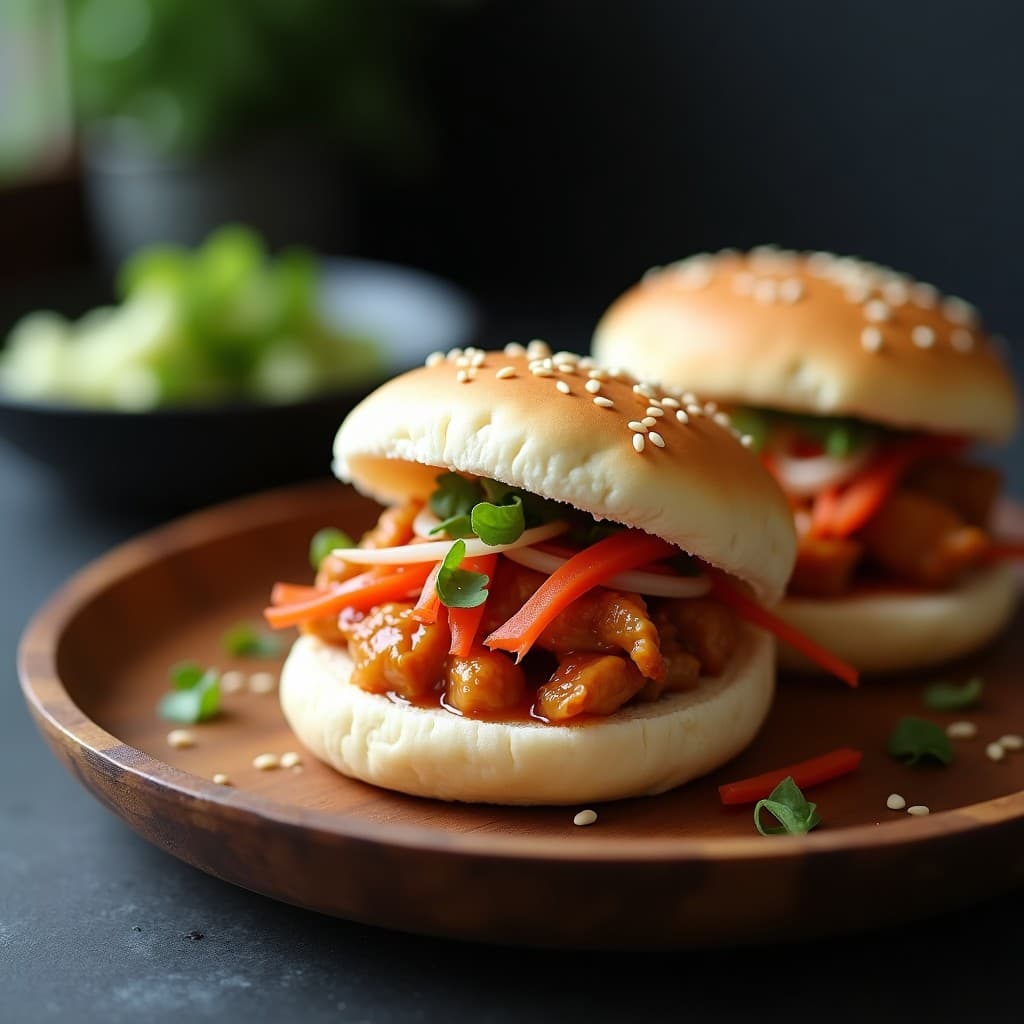 Bao de Pollo Teriyaki y Kimchi Fermentado: Receta Fusion Coreana en Olla Exprés