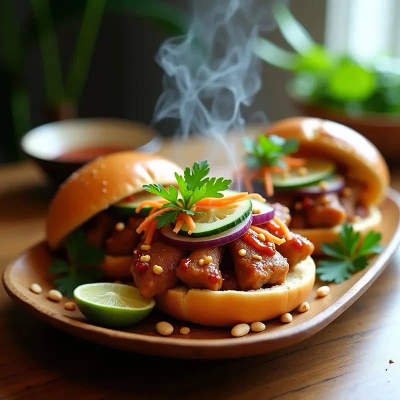 Bão de Porco con Pan de Brioche: Receta Vietnamita Street Food en Airfryer