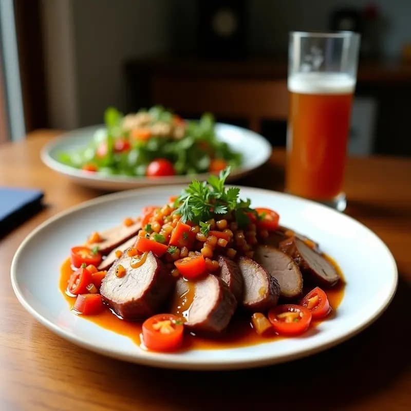 B Urban de Cerdo con Salsa Hoisin y Vegetales Salteados: Receta China en Wok