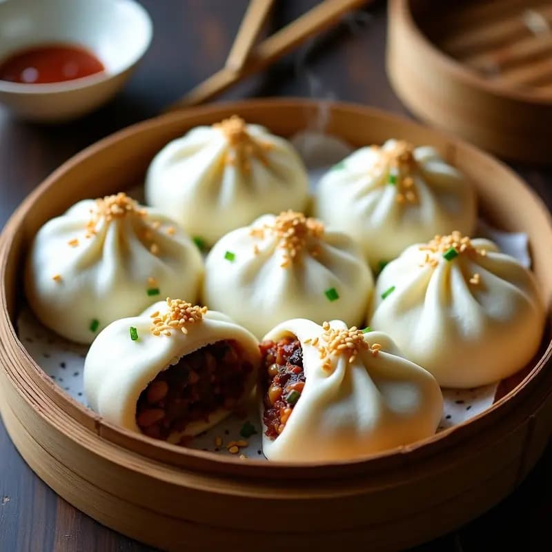 Bao Vegano de Berenjena Ahumada y Salsa Hoisin: Receta China en Vaporera en 30 Minutos