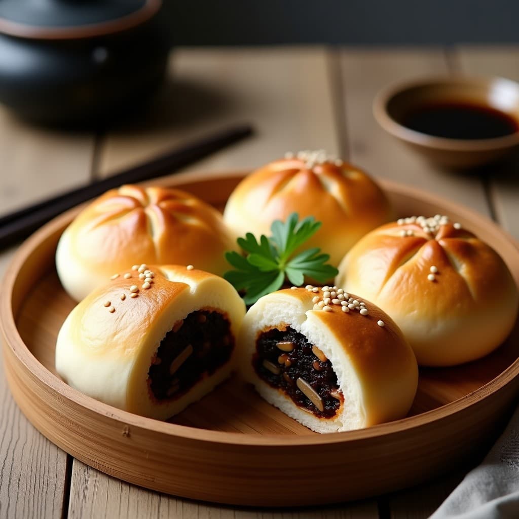 Bao Vegano de Champiñones Negros y Miso: Receta China en Airfryer sin Gluten