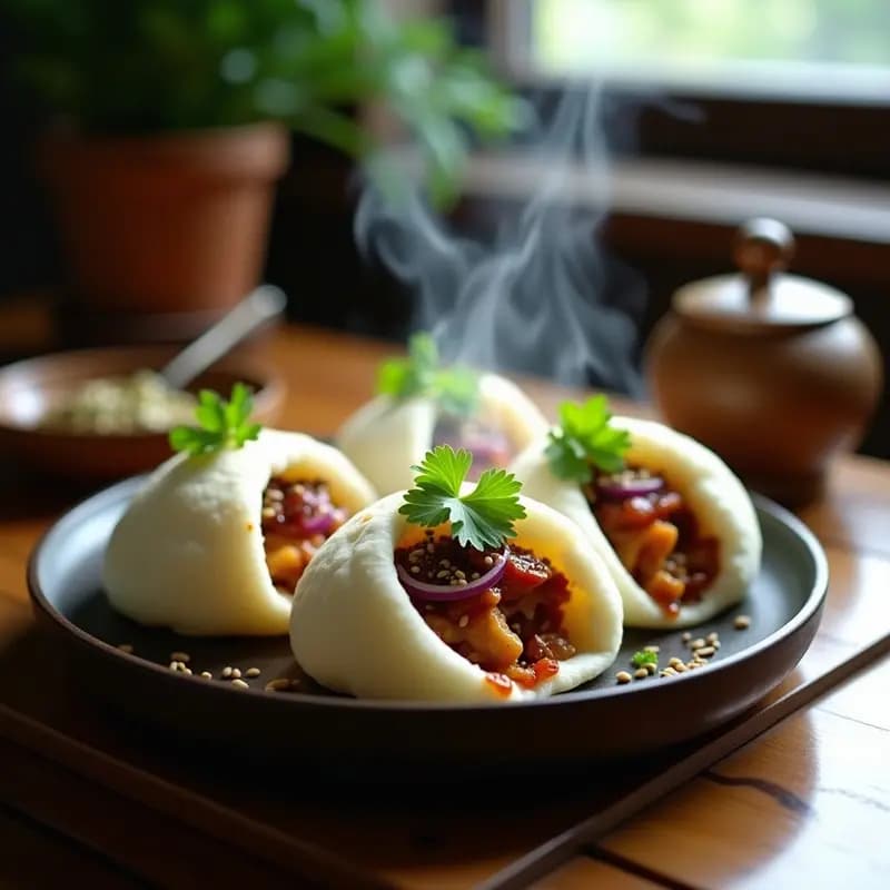 Bao Vegano de Jackfruit y Cebolla Caramelizada: Receta China en Olla Rápida