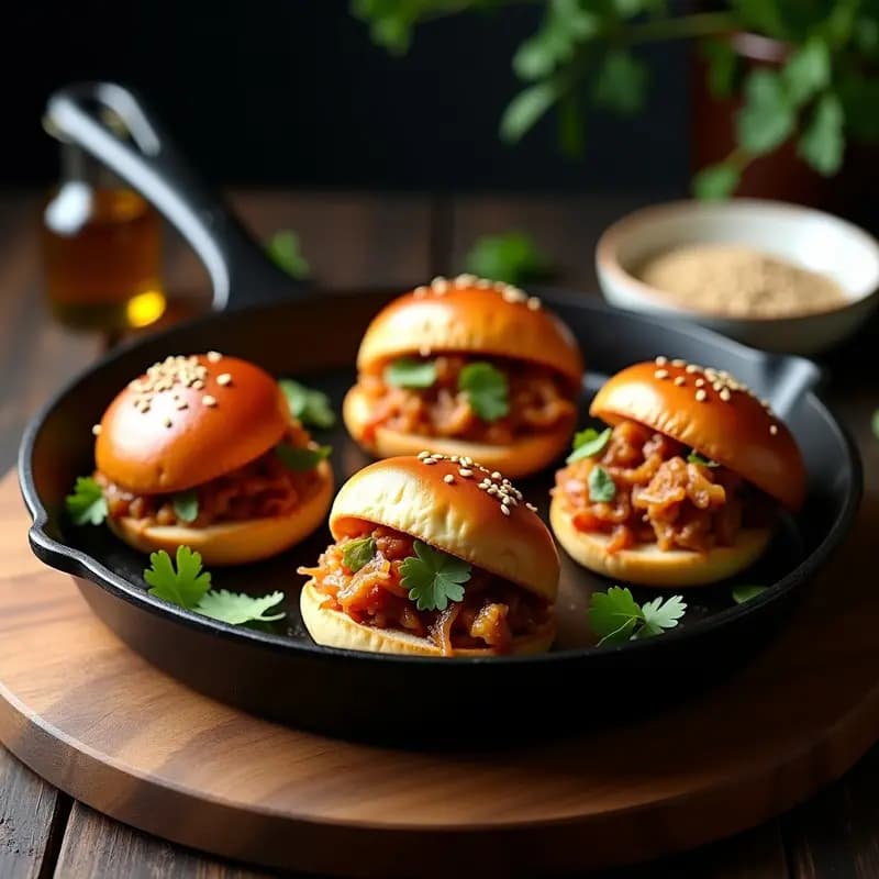 Bao Vegano de Jackfruit y Cebolla Morada: Receta China Crujiente y Sin Carne en Sartén
