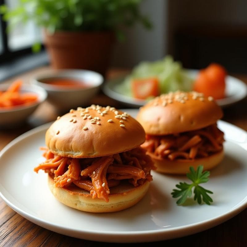 Bao Vegano de Jackfruit y Kimchi: Receta Fusion Coreana en Airfryer Crujiente