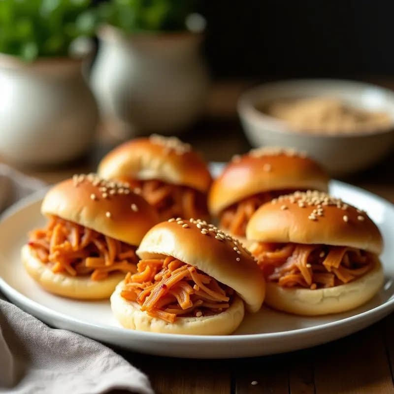 Bao Vegano de Jackfruit Desmenuzado y Pimentón Dulce: Receta China en Airfryer
