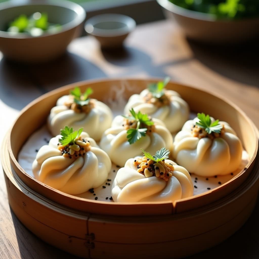 Bao Vegano de Loto y Anacardos al Vapor: Receta China Sin Gluten en Olla Express