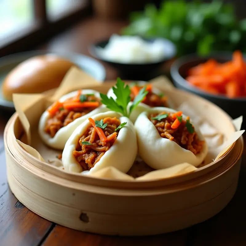 Bao Veganos de Jackfruit BBQ y Encurtidos: Receta China en Vaporera y Sin Gluten