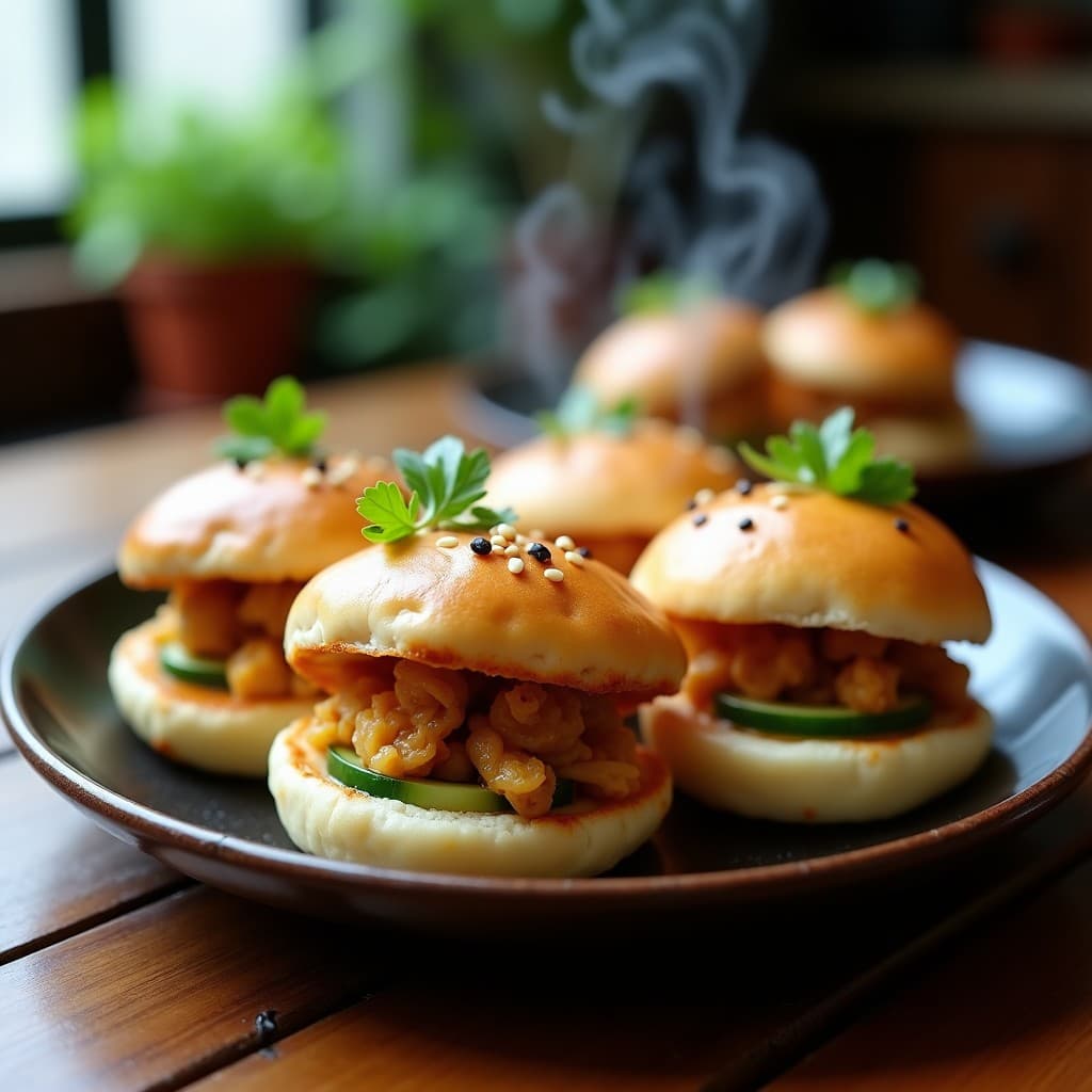 Bao Veganos de Jackfruit y Colinabo en Vapor: Receta China Sin Gluten y Crujiente