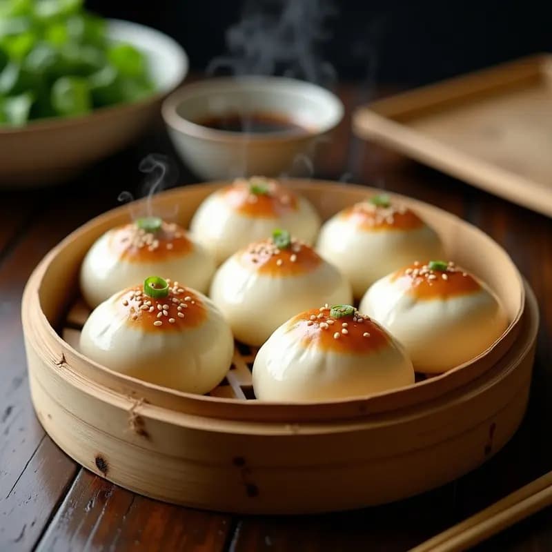 Bao Veganos al Vapor Rellenos de Champiñones y Water Chestnut: Receta China Sin Gluten en 40 Minutos