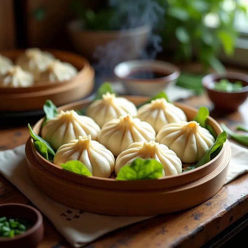 BAo Zi Chinos al Vapor Rellenos de Cerdo y Repollo: Receta Casera y Reconfortante