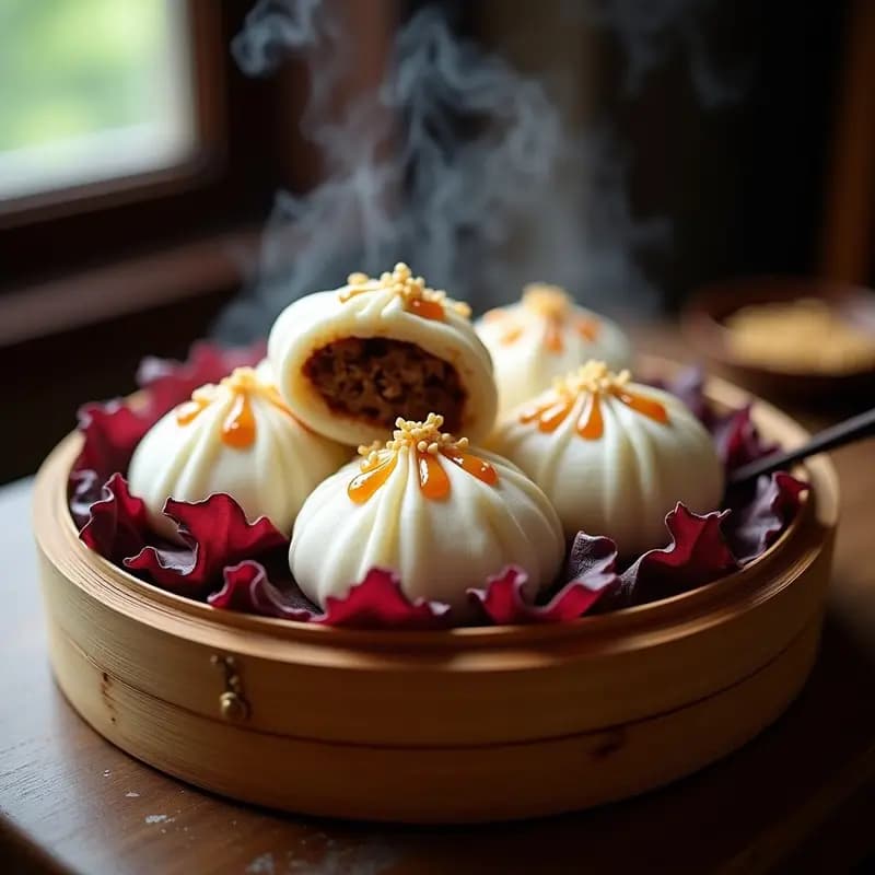 Baos de Cerdo Asado y Hoisin: Receta China Tradicional al Vapor en Thermomix