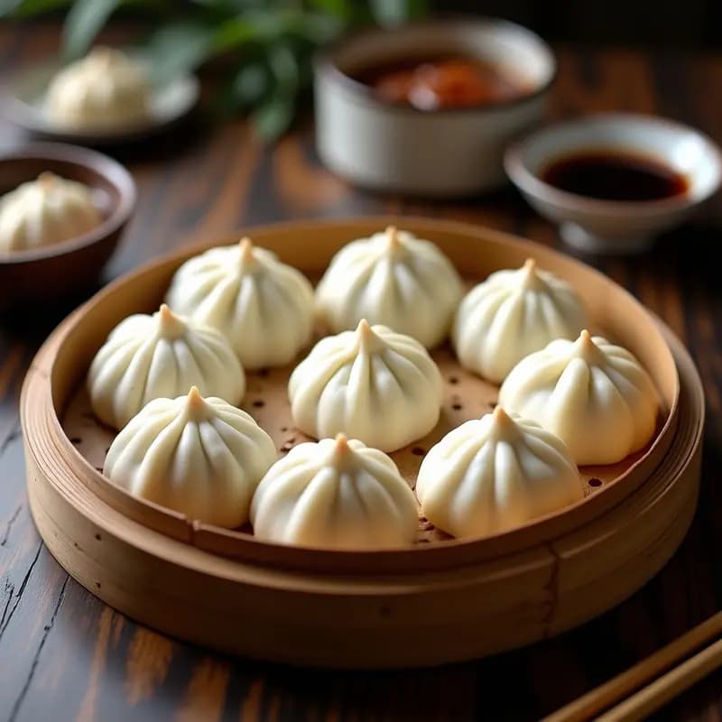 Baozi de Cerdo y Repollo: Receta China al Vapor con Salsa de Soja Dulce