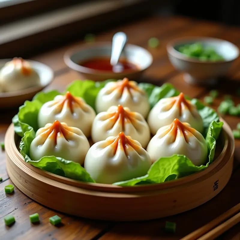 Baozi Chino de Cerdo al Vapor con Salsa Hoisin: Receta Callejera Auténtica
