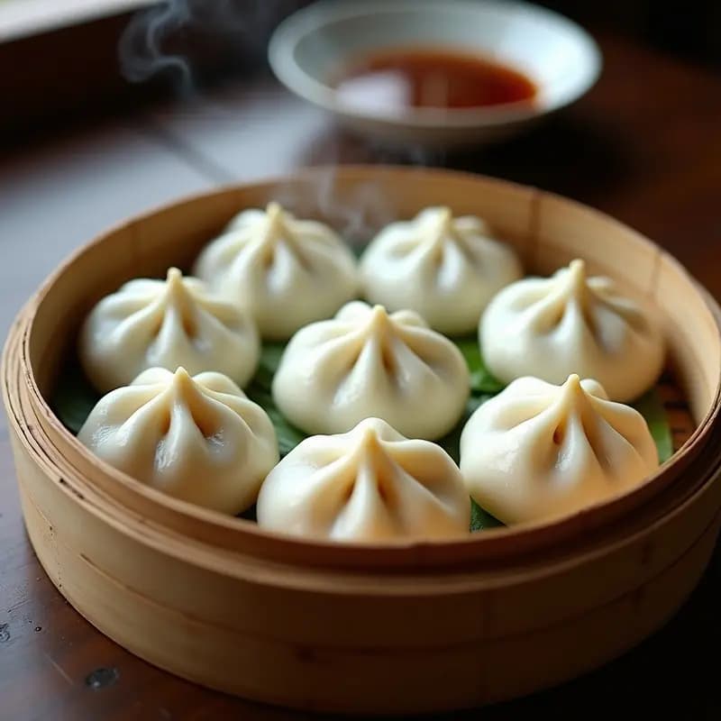 Baozi al Vapor Rellenos de Cerdo y Shitake: Pan Chino Suave en 45 Minutos
