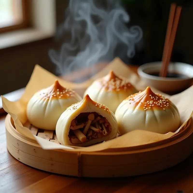 Baozi Veganos de Jackfruit y Shiitake: Receta China al Vapor con Toque Umami