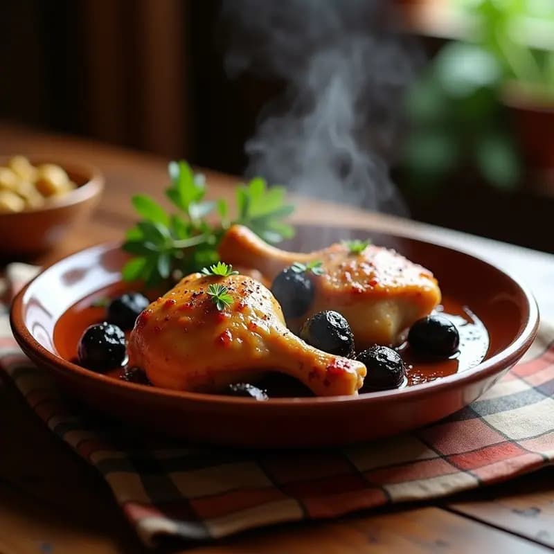 Baqueanos de Pollo con Ciruelas y Aceitunas: Receta Argentina Tradicional en Olla Lenta