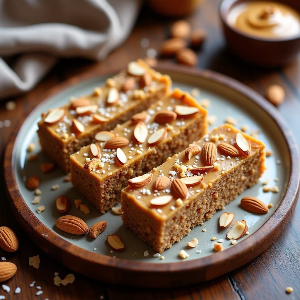B barrage de Proteína de Guisante y Avena con Salsa de Cacahuete: Snack Energético Sin Horno